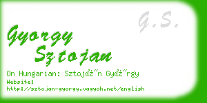 gyorgy sztojan business card